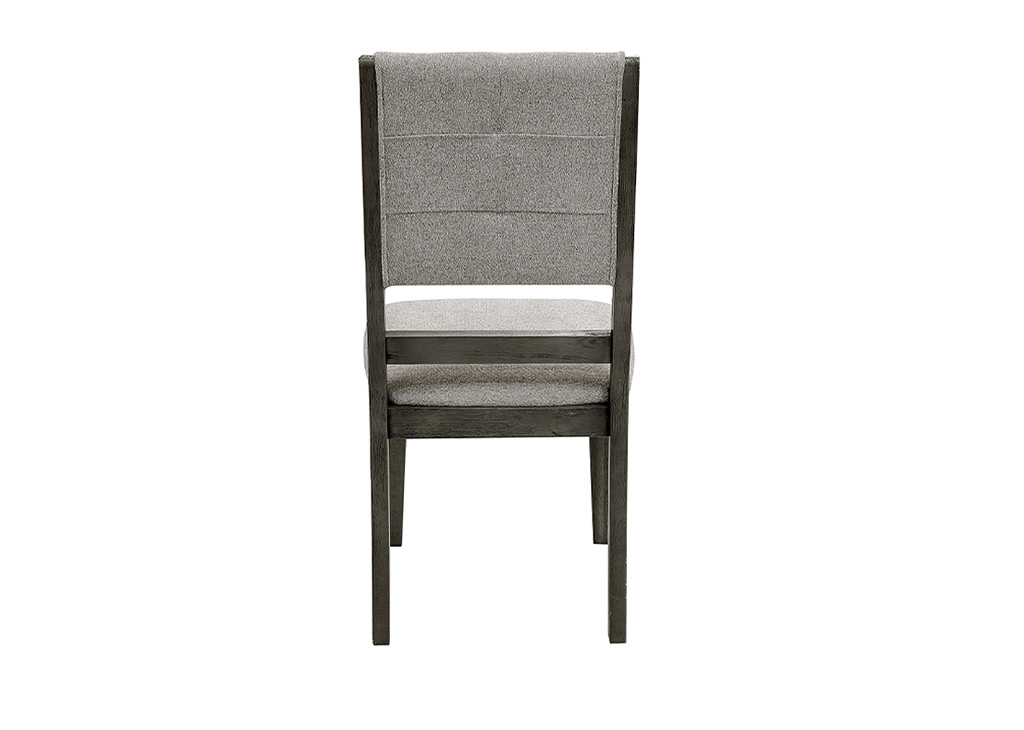 Transitional Slat Tufted Gray Dining Chair Set