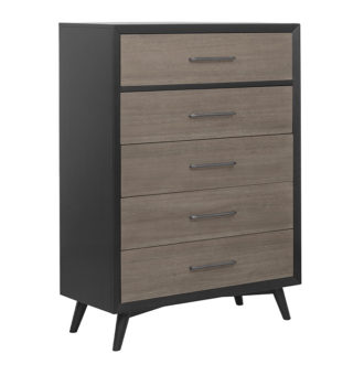 Two-Tone Mid-Century Inspired Chest of Drawers