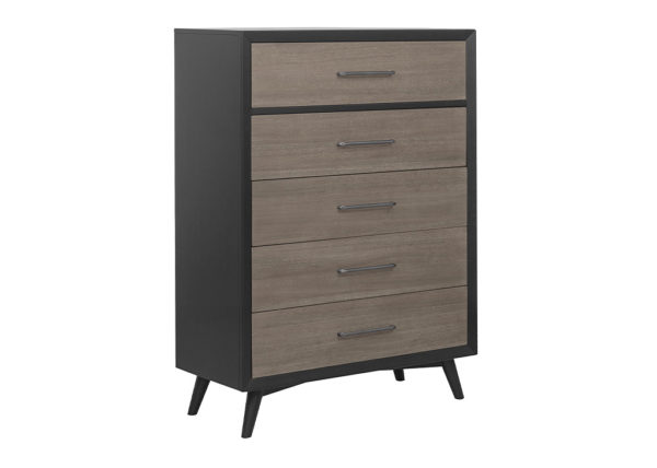 Two-Tone Mid-Century Inspired Chest of Drawers