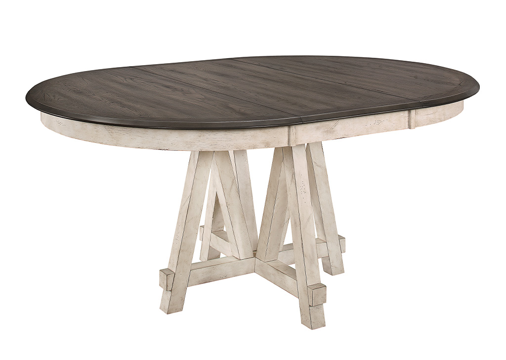 Weathered Oval Extension Dining Table
