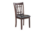 Transitional Leatherette Dining Chair Set - Espresso