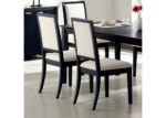 Modern Black & Cream Dining Chair Set
