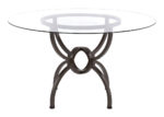 Distressed Faux Leather & Metal 5 PC Dining Set
