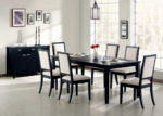 Modern Black & Cream Dining Chair Set