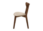 Mid-Century Inspired Chestnut & Beige Dining Chair Set