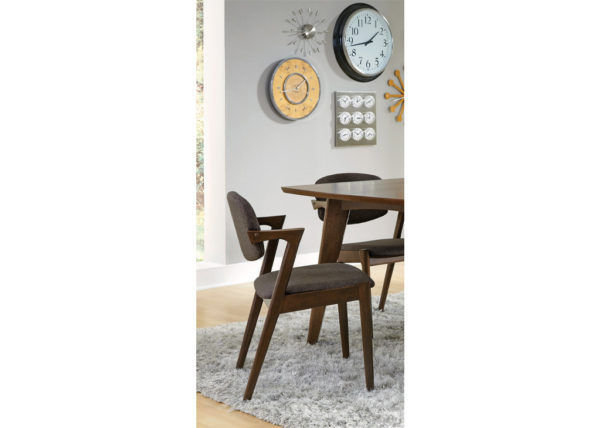 Walnut & Gray Mid-Century Inspired Dining Chair Set