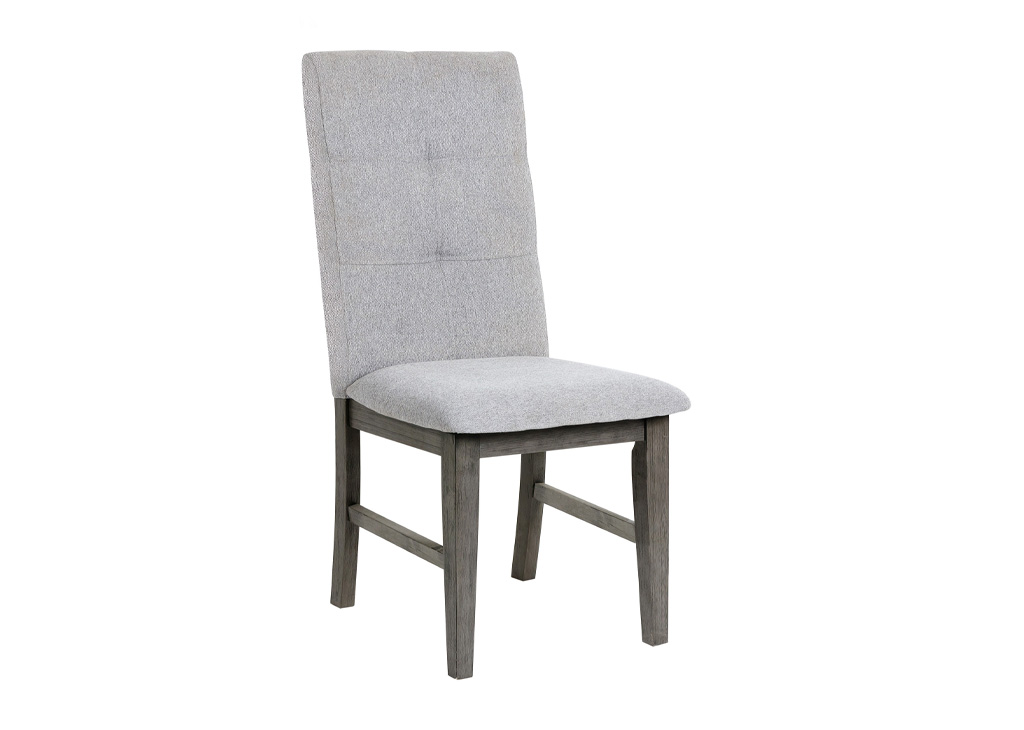 Transitional Gray Tufted 5 PC Dining Set