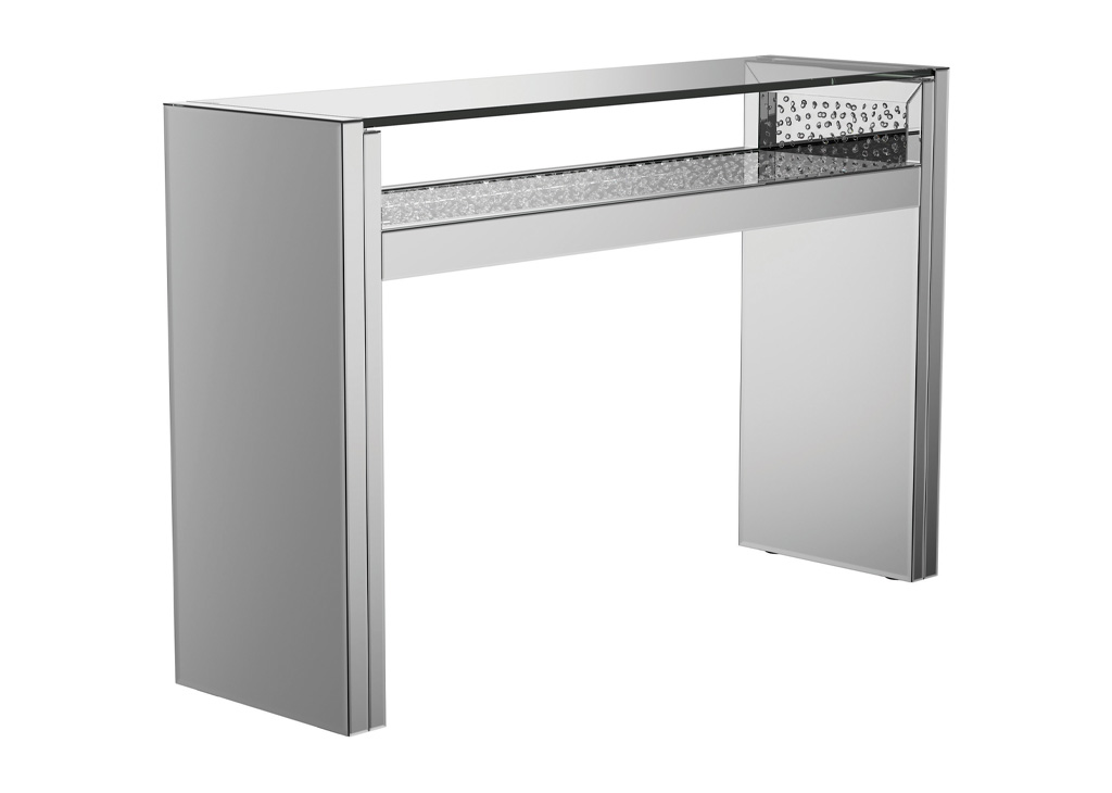 1-Shelf Silver Glam Console Table