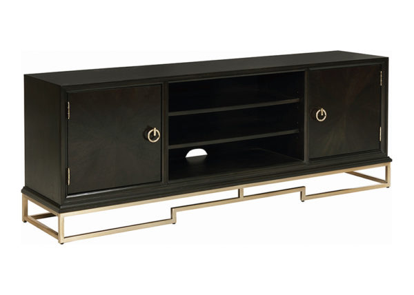 Glam Brown & Rose Brass TV Stand