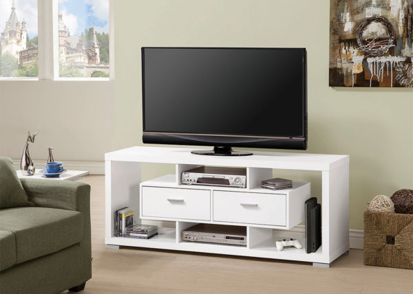 Modern 2-Drawer Rectangular TV Stand