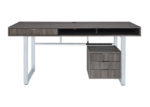 Contemporary Weathered Gray Writing Desk