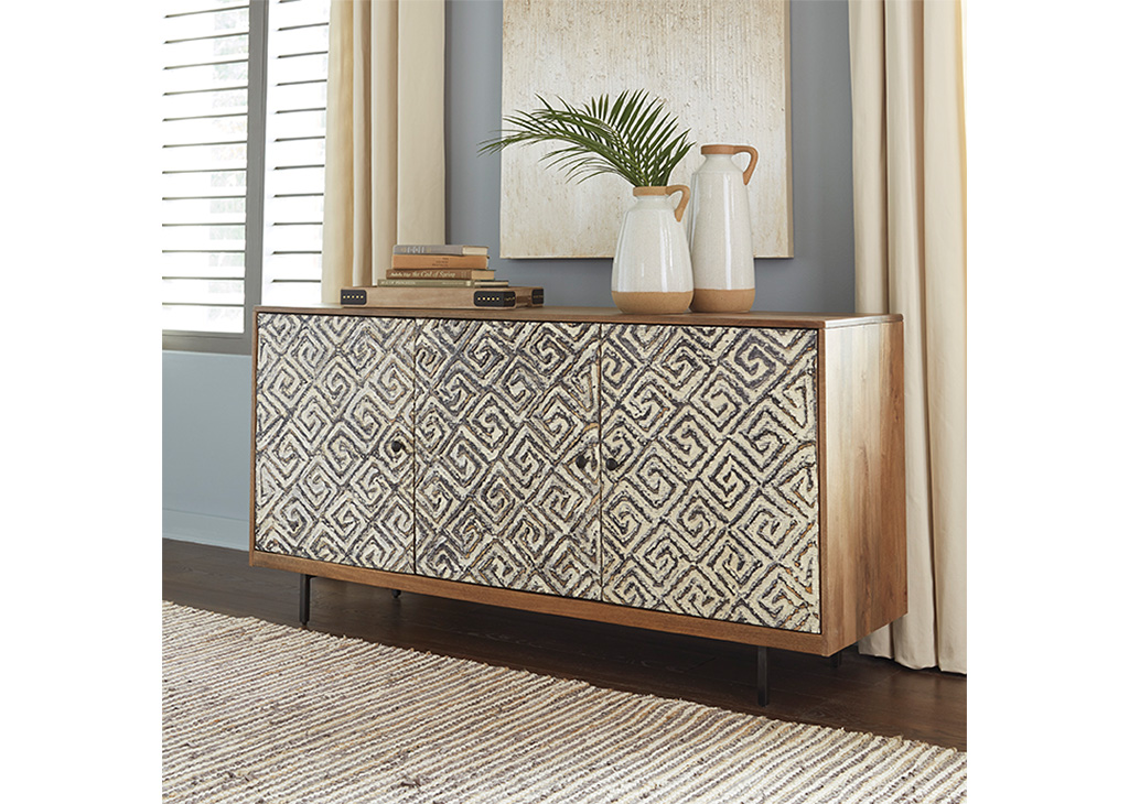 Geometric Accent Cabinet