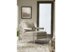 Acrylic & Taupe Micro Velvet Accent Chair