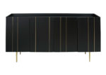 Glam Black & Gold Accent Cabinet
