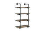 Black & Oak Industrial-Inspired Plumbing Pipe Bookshelf