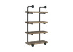 Black & Oak Industrial-Inspired Plumbing Pipe Bookshelf