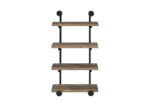 Black & Oak Industrial-Inspired Plumbing Pipe Bookshelf