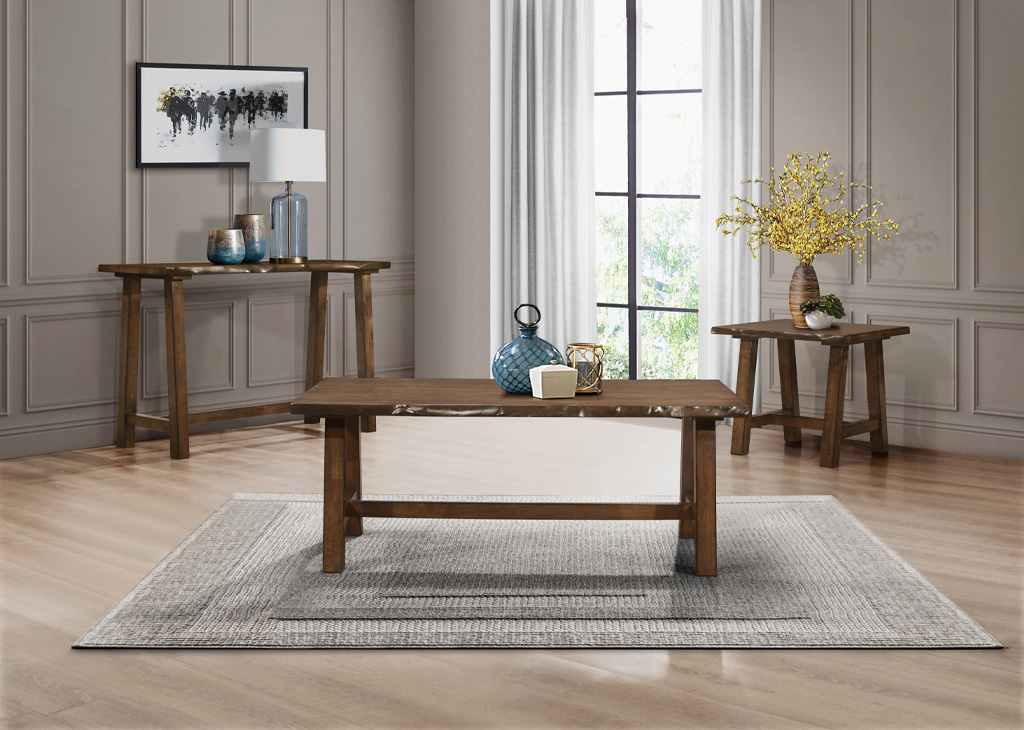 Modern Brown Wood Sofa Table