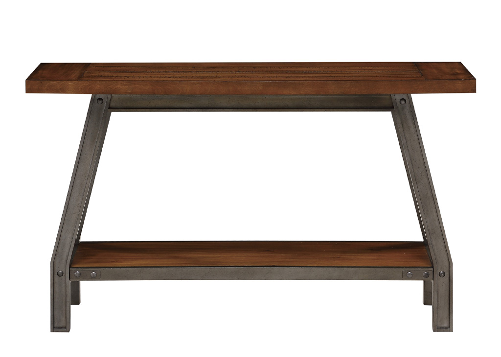 Industrial-Inspired Sofa Table