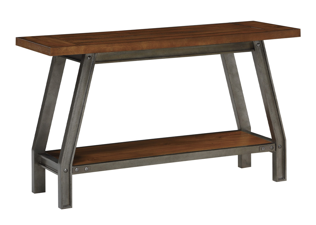 Industrial-Inspired Sofa Table