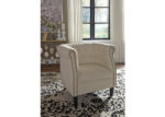 Button Tufted Barrel Back Accent Chair - Beige