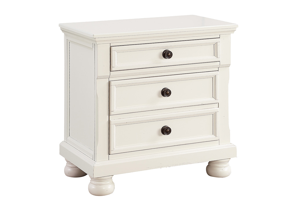Classic Transitional White Sleigh Queen 5 PC Bedroom Set