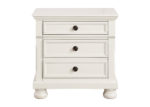 Classic Transitional White Sleigh Queen 5 PC Bedroom Set