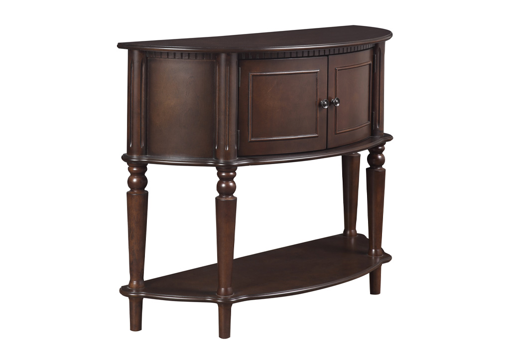 Transitional Brown Console Table