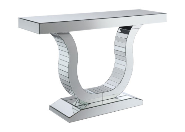 Mirrored U-Shaped Console Table