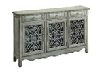 Cottage-Style Green Accent Cabinet