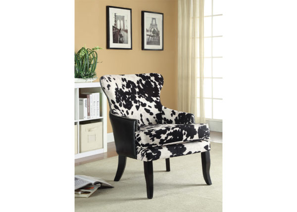 Cowhide Print Accent Chair