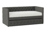 Button Tufted Dark Gray Daybed w/ Trundle