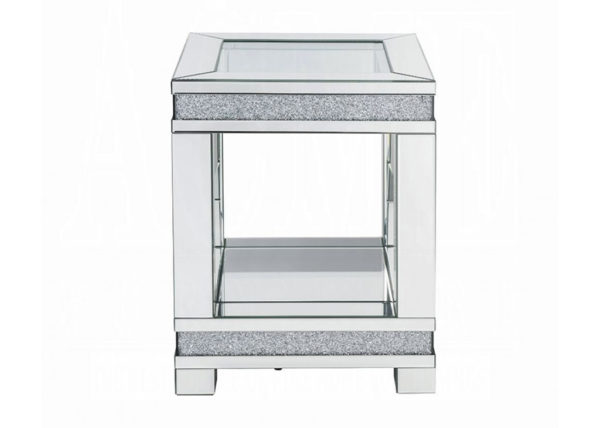 Square Faux Crystal Accent Table