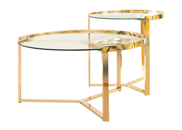 Glam Gold & Glass Nesting Tables