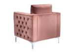 Glam Pink Tufted Micro Velvet Accent Chair