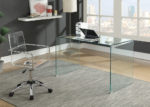 Clear Glass Writing Desk