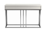 Glossy White & Chrome Sofa Table