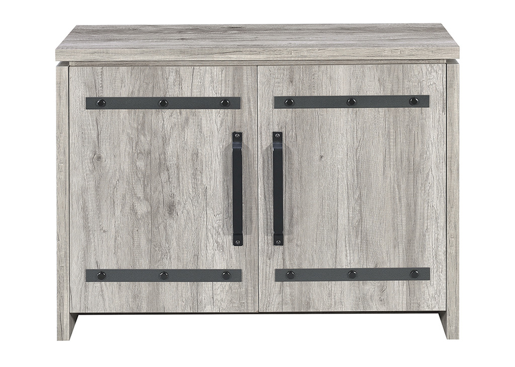 Rustic Gray Driftwood Accent Cabinet