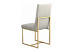 Gray Leatherette & Gold Dining Chair Set