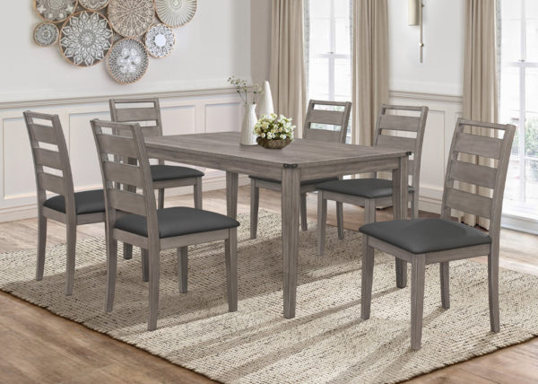 Industrial-inspired Farmhouse Style 7 PC Dining Set