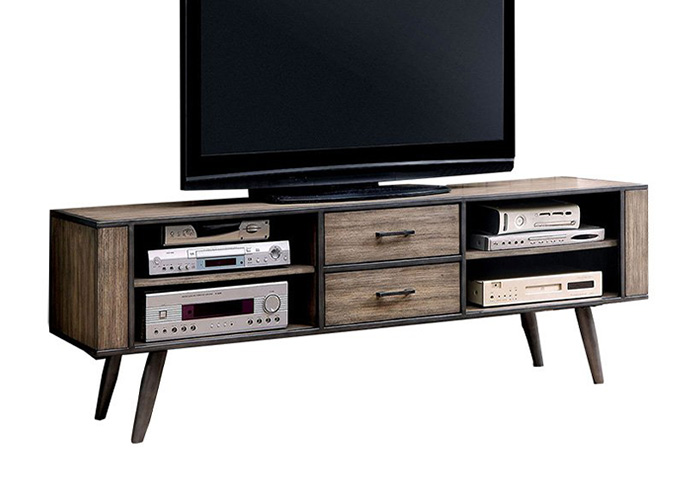 Gray Mid-Century Modern TV Stand