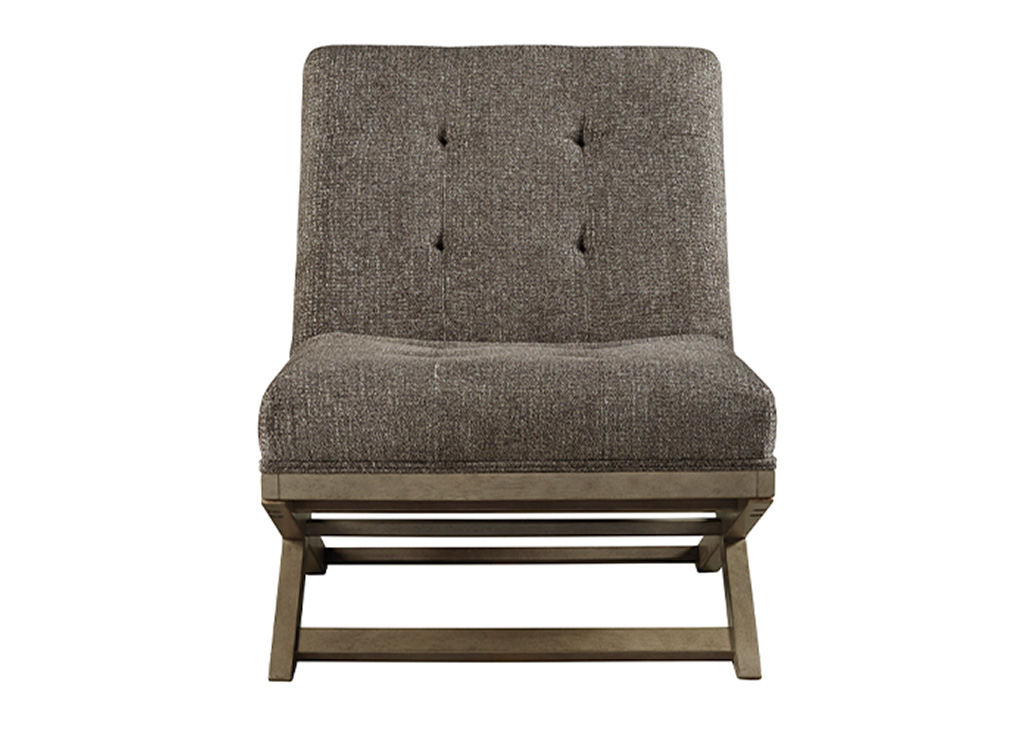 Modern Button Tufted Slipper Accent Chair - Taupe