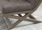Modern Button Tufted Slipper Accent Chair - Taupe