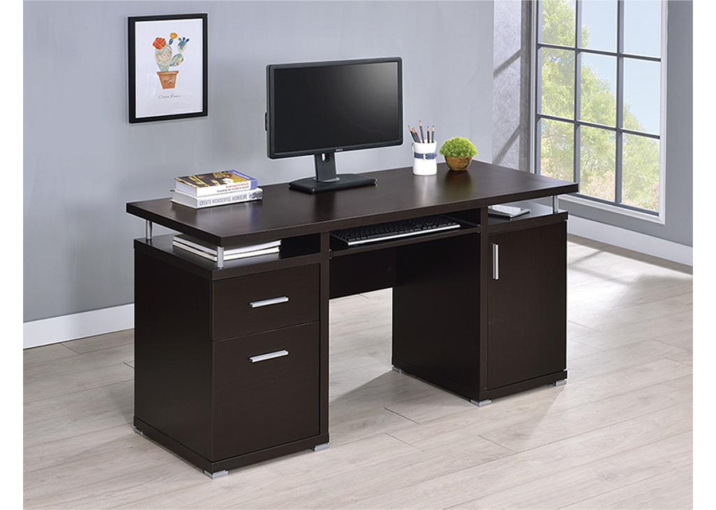 Modern Computer Desk w/ Storage - Caravana Furniture