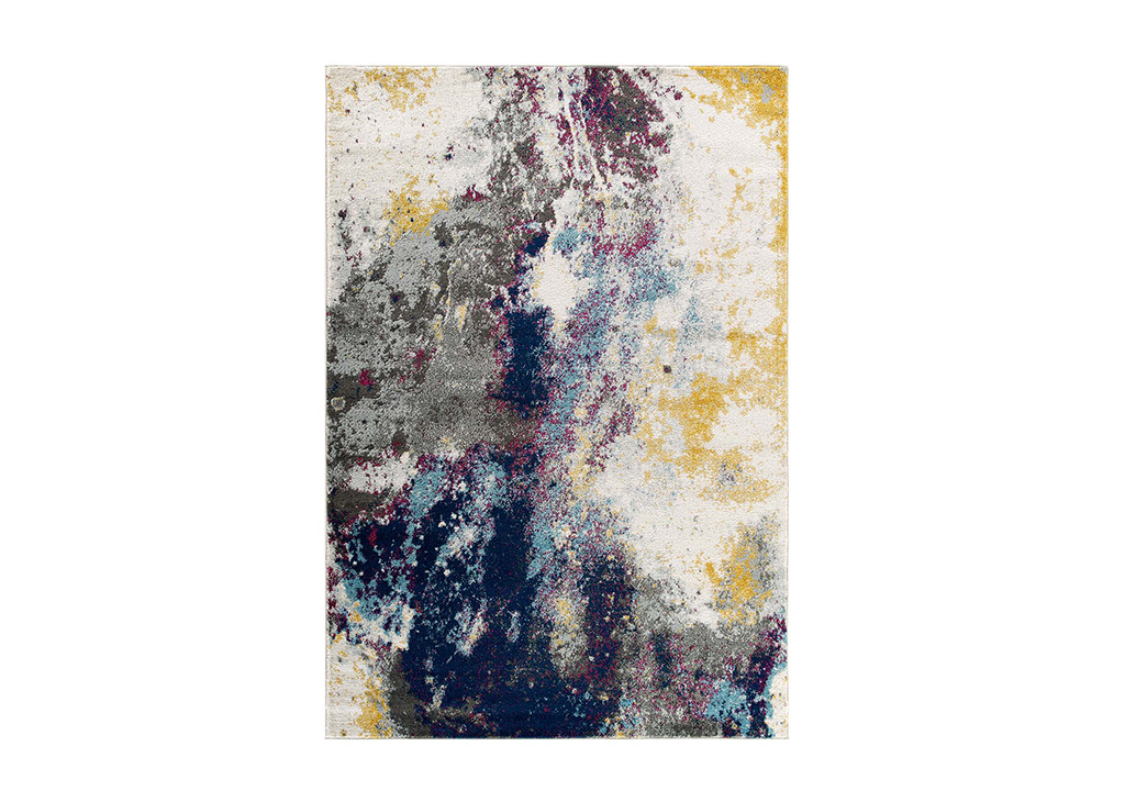 Contemporary Abstract Rug - Blue