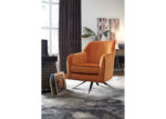 Orange Swivel Micro Velvet Accent Chair