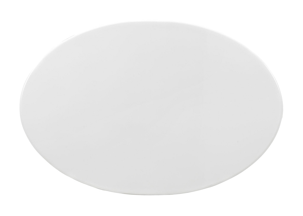 Glossy White Oval Coffee Table