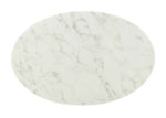 Glossy Marble & Gold Oval Coffee Table