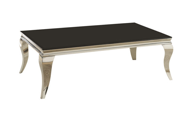 Glam Chrome & Black Coffee Table