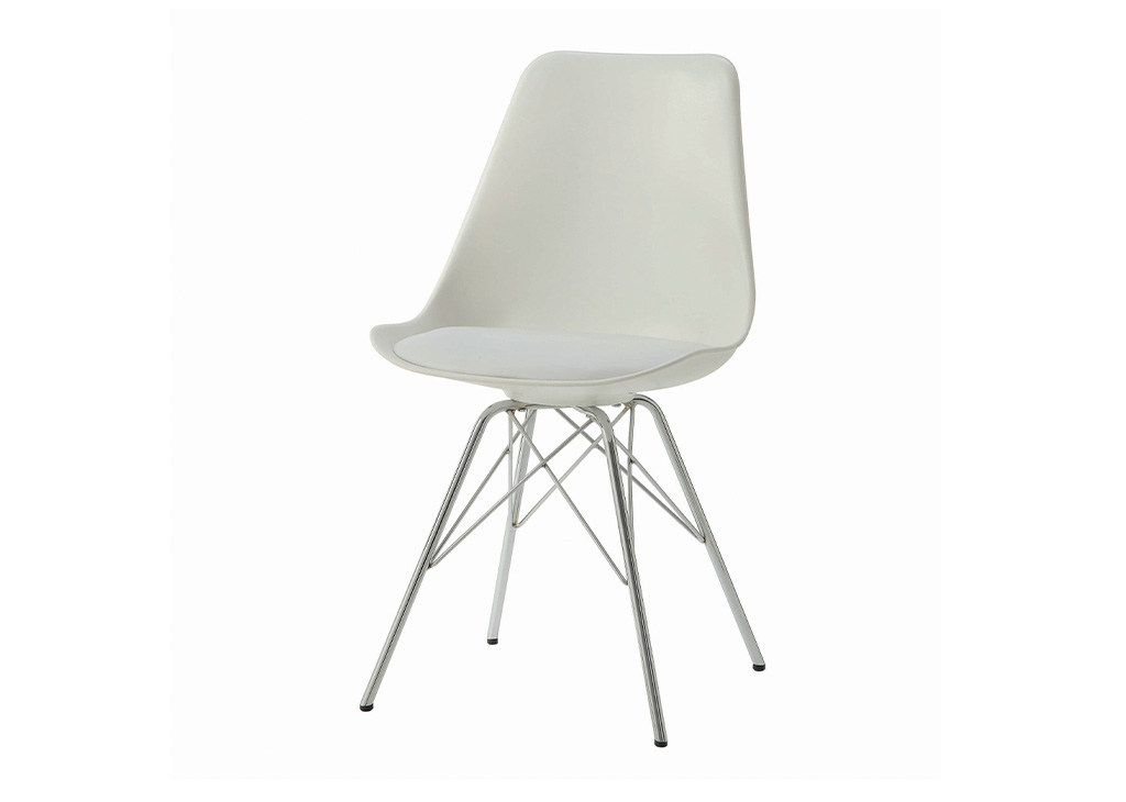 Retro-Inspired Bucket Chair Dining Set - White